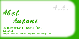 abel antoni business card